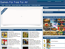 Tablet Screenshot of gamesforfreeforall.com